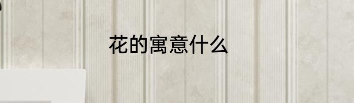 花的寓意什么