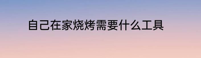 自己在家烧烤需要什么工具