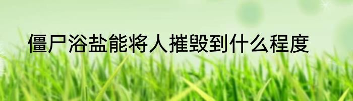 僵尸浴盐能将人摧毁到什么程度
