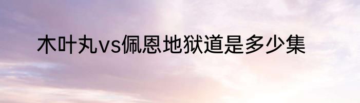 木叶丸vs佩恩地狱道是多少集