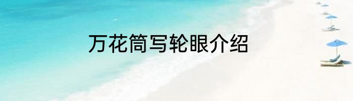 万花筒写轮眼介绍