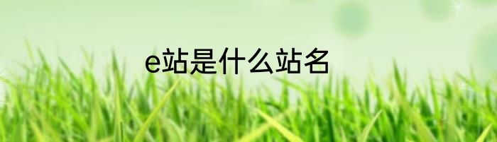 e站是什么站名