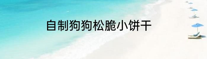 自制狗狗松脆小饼干