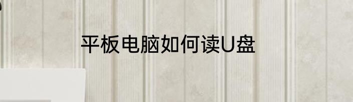 平板电脑如何读U盘