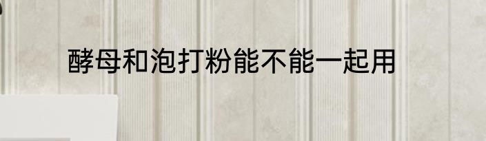 酵母和泡打粉能不能一起用