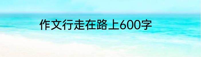 作文行走在路上600字