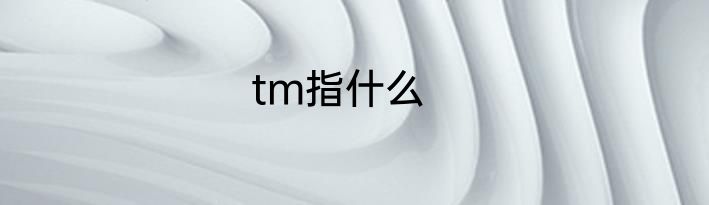 tm指什么
