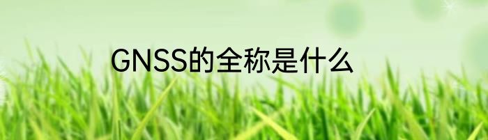 GNSS的全称是什么
