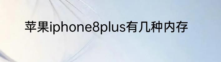 苹果iphone8plus有几种内存