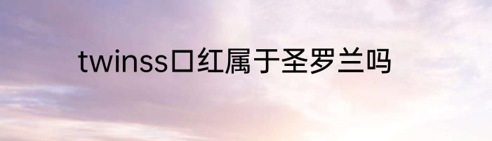 twinss口红属于圣罗兰吗
