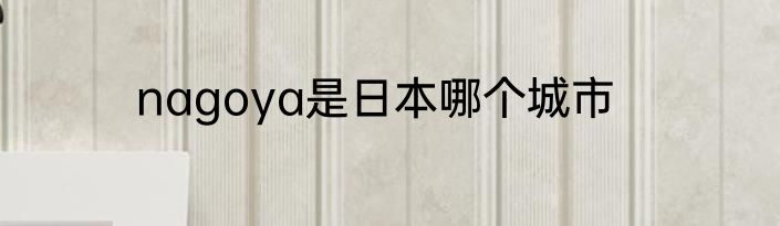 nagoya是日本哪个城市