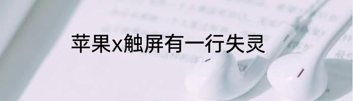 苹果x触屏有一行失灵