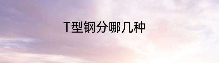T型钢分哪几种