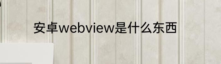 安卓webview是什么东西