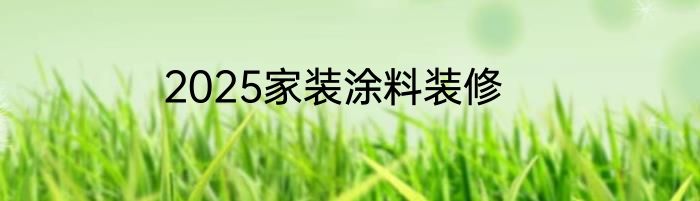 2025家装涂料装修