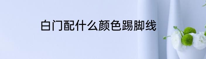 白门配什么颜色踢脚线