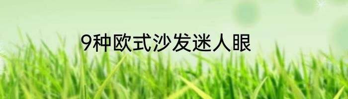 9种欧式沙发迷人眼