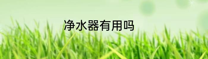 净水器有用吗
