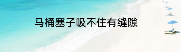 马桶塞子吸不住有缝隙