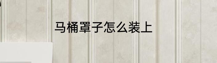马桶罩子怎么装上