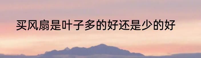 买风扇是叶子多的好还是少的好