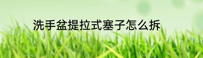 洗手盆提拉式塞子怎么拆