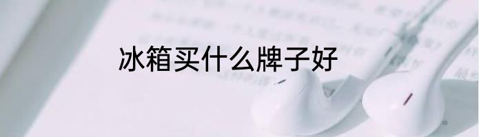 冰箱买什么牌子好