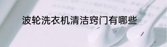 波轮洗衣机清洁窍门有哪些