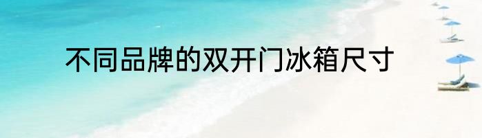 不同品牌的双开门冰箱尺寸
