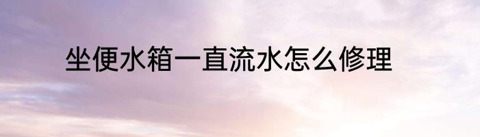 坐便水箱一直流水怎么修理