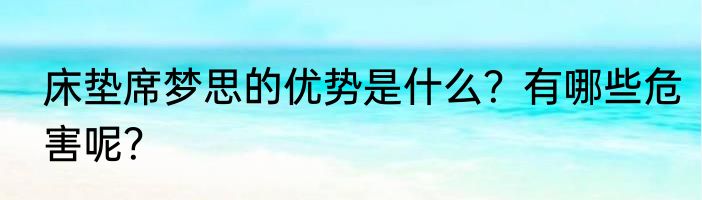 床垫席梦思的优势是什么?有哪些危害呢?