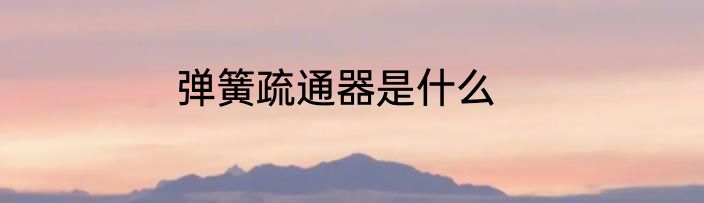 弹簧疏通器是什么