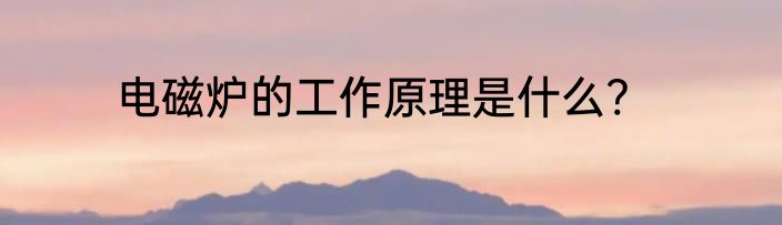 电磁炉的工作原理是什么?