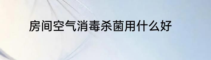 房间空气消毒杀菌用什么好