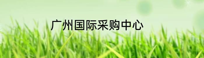 广州国际采购中心