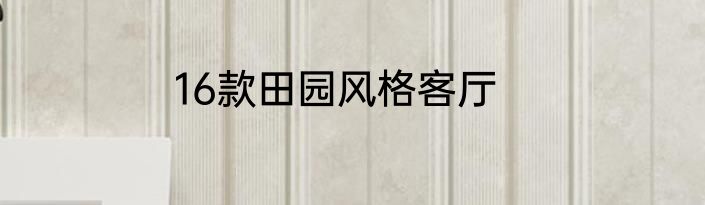 16款田园风格客厅