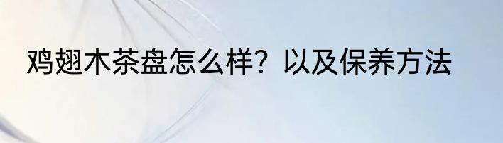 鸡翅木茶盘怎么样？以及保养方法