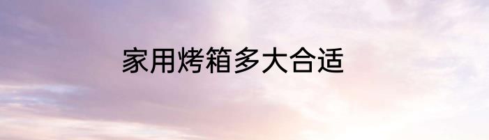 家用烤箱多大合适