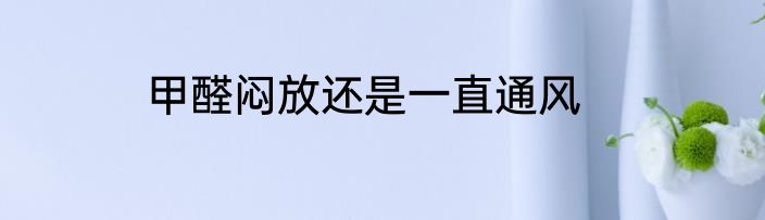 甲醛闷放还是一直通风