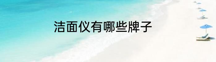 洁面仪有哪些牌子