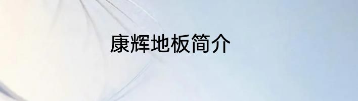 康辉地板简介