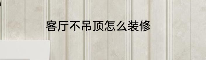 客厅不吊顶怎么装修