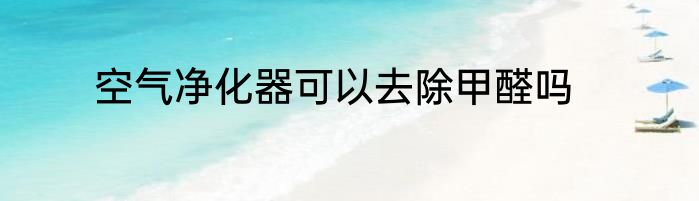 空气净化器可以去除甲醛吗