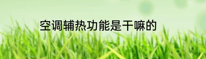 空调辅热功能是干嘛的