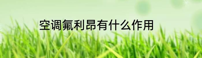 空调氟利昂有什么作用