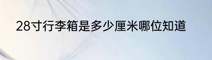 28寸行李箱是多少厘米哪位知道