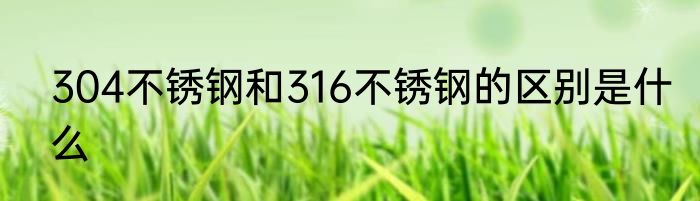304不锈钢和316不锈钢的区别是什么