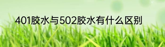401胶水与502胶水有什么区别