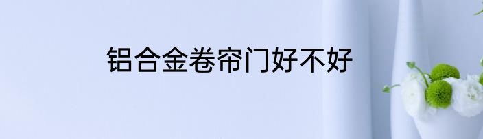 铝合金卷帘门好不好