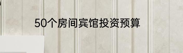 50个房间宾馆投资预算